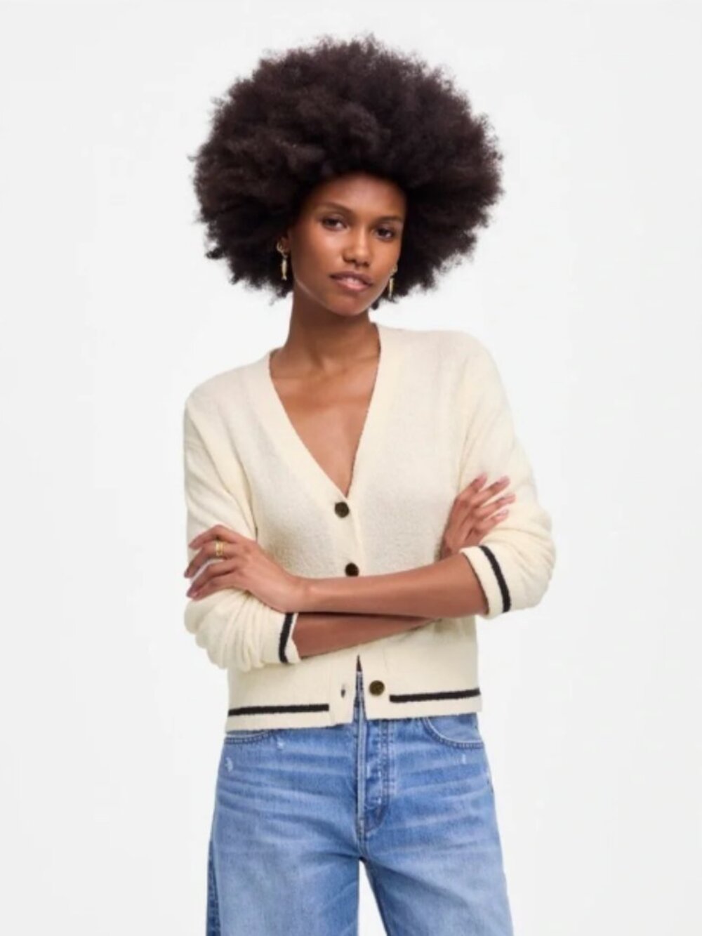 Madewell Micro Bouclé-Knit Cardigan NWT